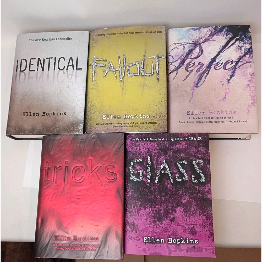 Ellen Hopkins Book Lot of 5 - Glass, Fallout, Perfect, Identical, Tricks